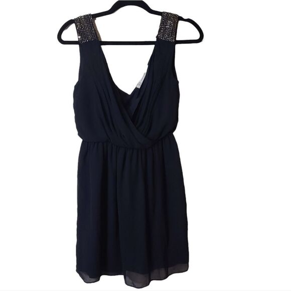 Zara Black Mini Dress Sequins XS - Picture 1 of 5